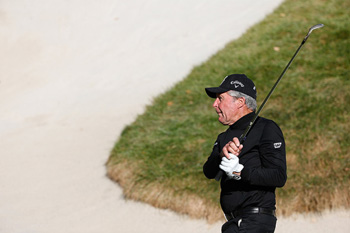 BEDFORD HILLS, NY - OCTOBER 12:  Gary Player hits a shot during the Berenberg Gary Player Invitational Pro-Am held at GlenArbor Golf Club on October 12, 2015 in Bedford Hills, New York.  (Photo by Michael Cohen/Getty Images)
