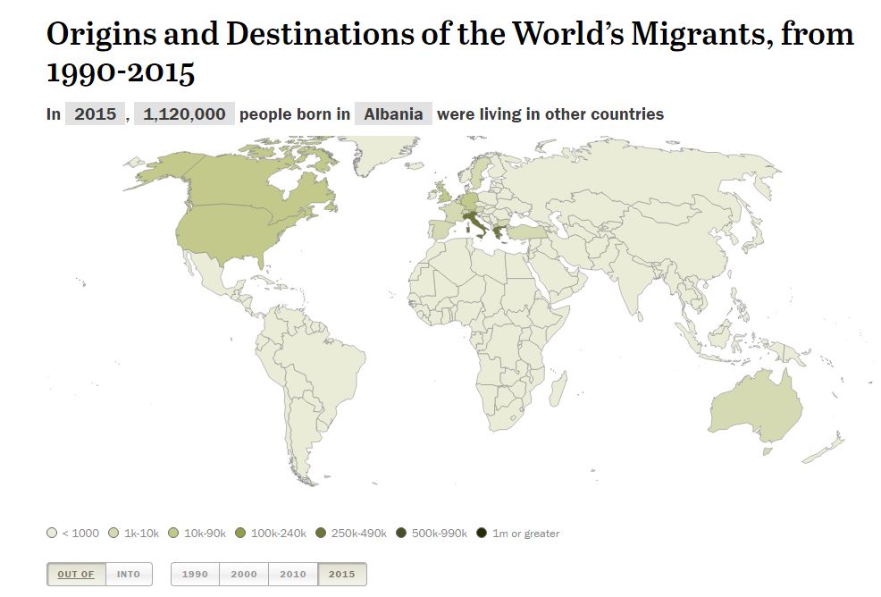 albania harta migrant